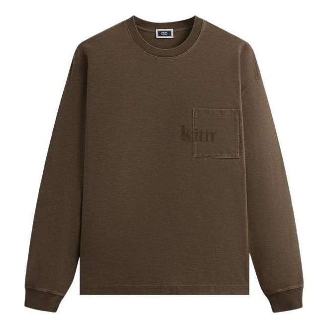 Majica KITH KITH Men's Long-Sleeve Quinn Tee Rjava | KHM031317-266
