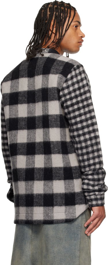 Srajce Rick Owens Concordians Larry Fogpocket Plaid Flannel Overshirt with Snap Buttons Večbarvna | RU02E1757 WJPWMP, 2