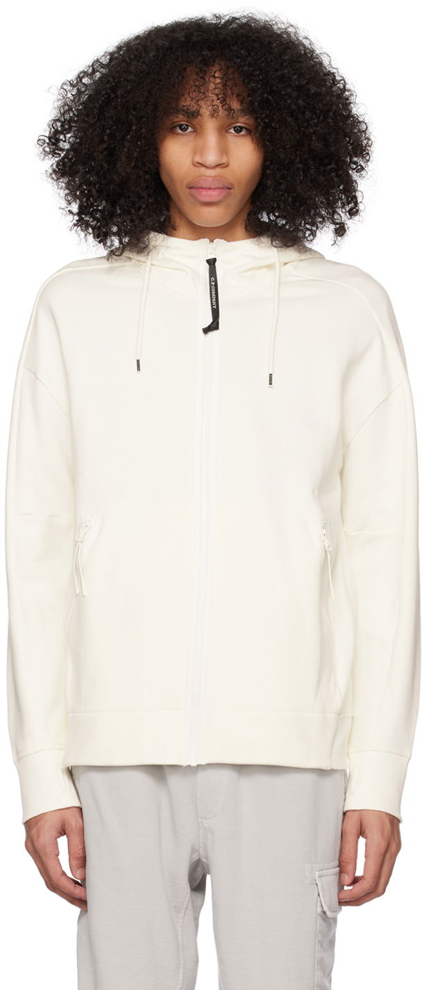 Pulover C.P. Company Goggle Hoodie Bela | 14CMSS082A-005086W, 0