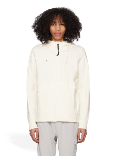 Pulover C.P. Company Goggle Hoodie Bela | 14CMSS082A-005086W