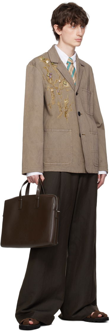 Torba za čez ramo Paul Smith Paul Smith Leather Folio Briefcase Rjava | M1A-8082-PSOFTL, 3