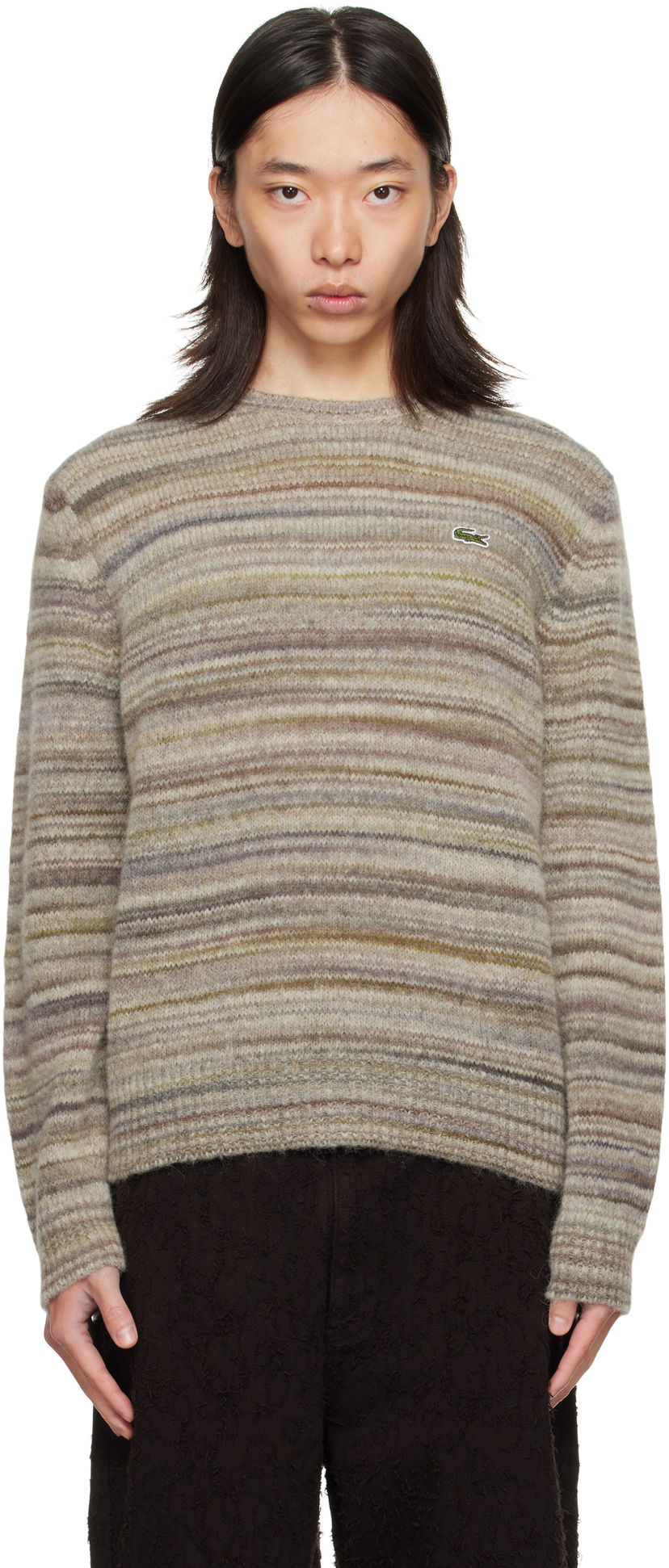 Pleteni pulover Lacoste Lacoste Knit Alpaca and Wool Blend Sweater Bež | AH5221_9IP
