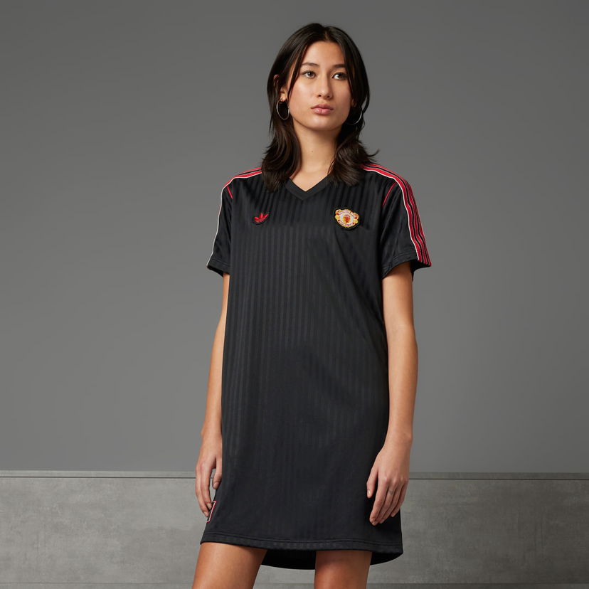 Obleke adidas Performance Manchester United Terrace Icons Dress Črna | JF0385