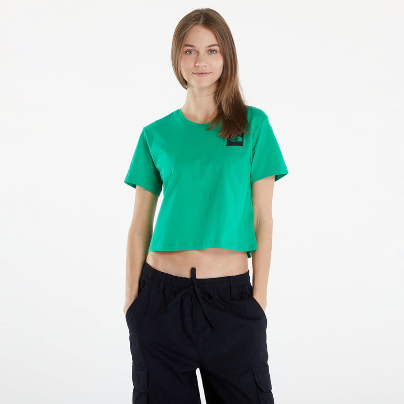 Majica The North Face T-Shirt S/S Cropped Fine Tee Optic Emerald Zelena | NF0A87NBPO81