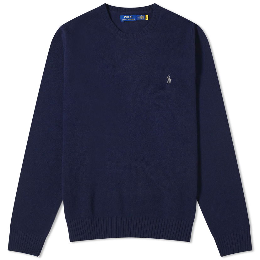 Pleteni pulover Polo by Ralph Lauren Wool Cashmere Crew Neck Jumper Mornarica | 710878292002