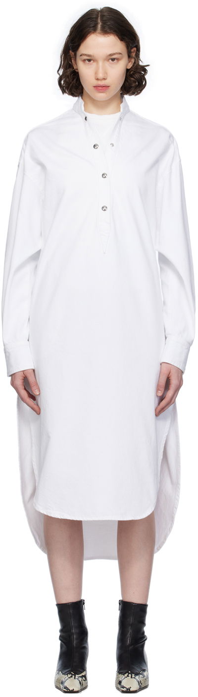 Obleke Khaite Seffi Denim Midi Dress Bela | 1139918100