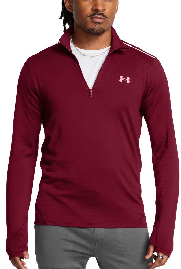 Pulover Under Armour 1/4 Zip Sweatshirt Rdeča | 1387793-625