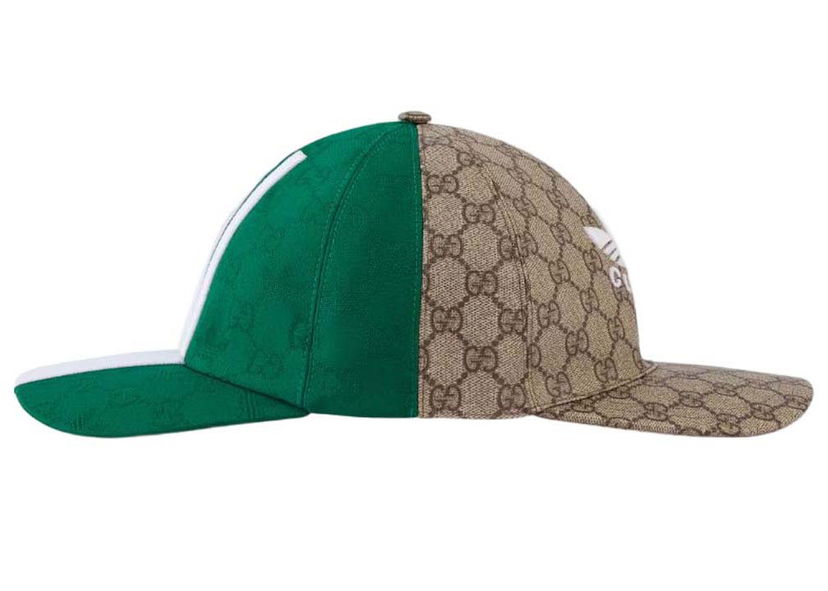 Kapa Gucci adidas x Double Sided Baseball Cap Green/Beige Večbarvna | 719406 4HAS4 9766