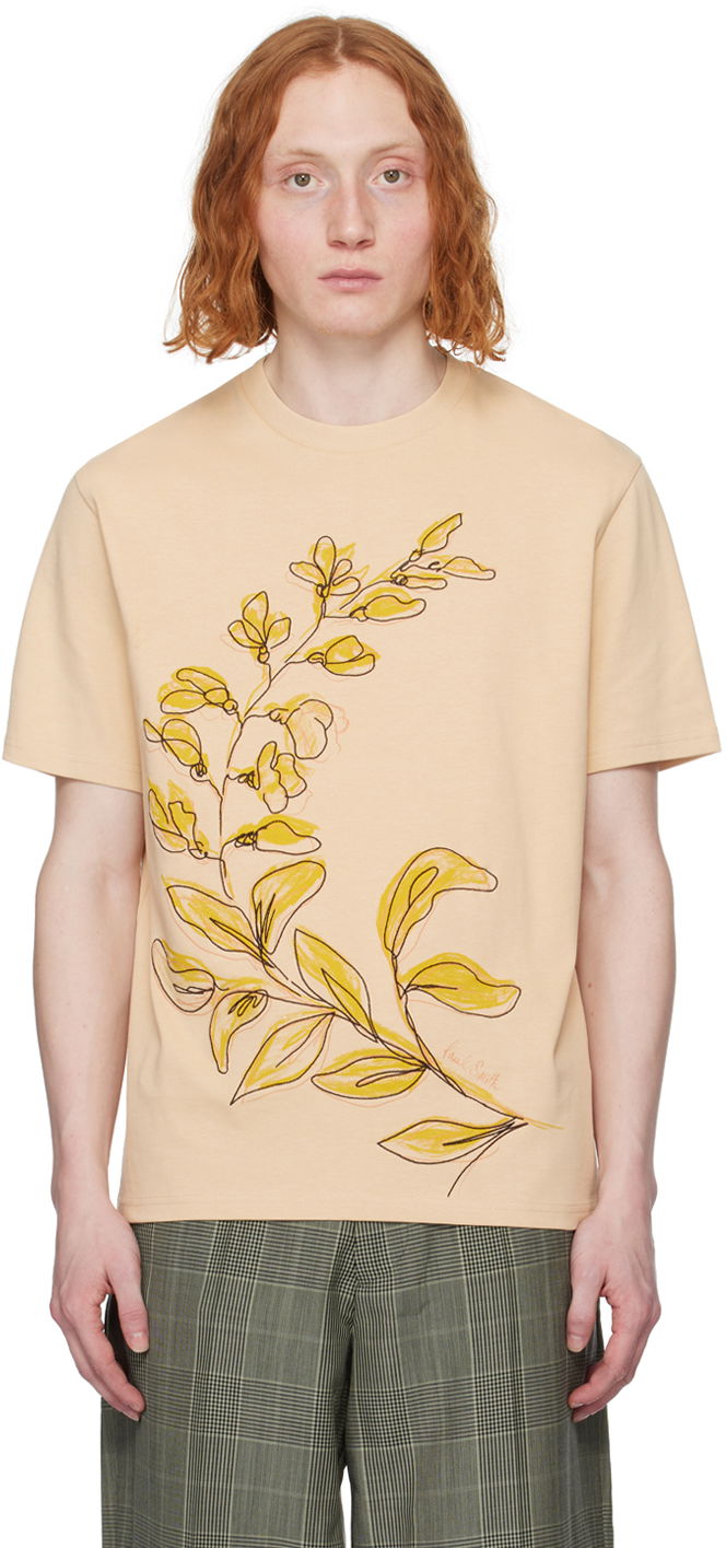 Majica Paul Smith Paul Smith Laurel Graphic T-Shirt Bež | M1R-919T-MP4277-08