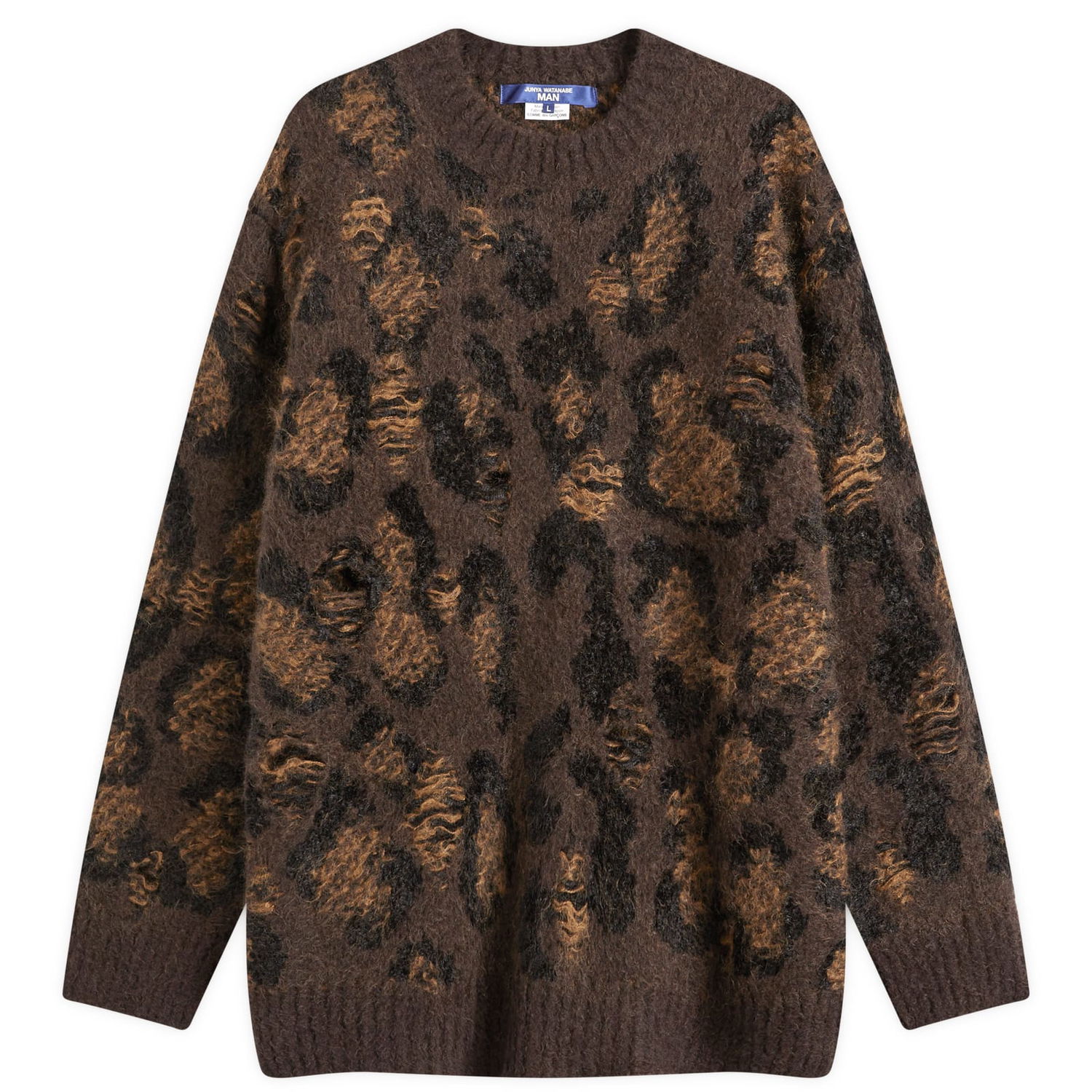 Pleteni pulover Junya Watanabe Junya Watanabe MAN Wool Interlock Knit Sweatshirt Rjava | WN-N033-051-1, 1