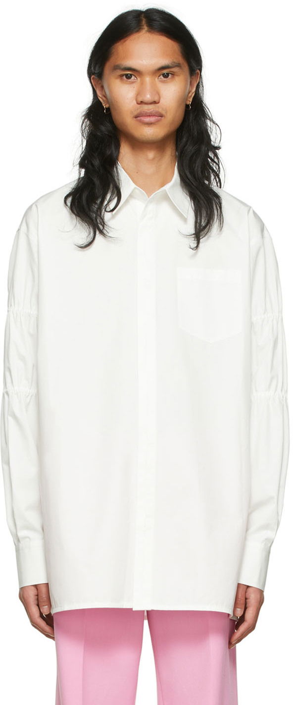 Srajce We11done Cotton Oversized Shirt Bela | WD-BL1-22-141-M-WH