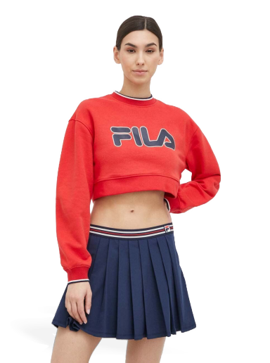 Pulover FILA Hailey Bieber x Cropped Crew Sweatshirt Rdeča | FAW0817
