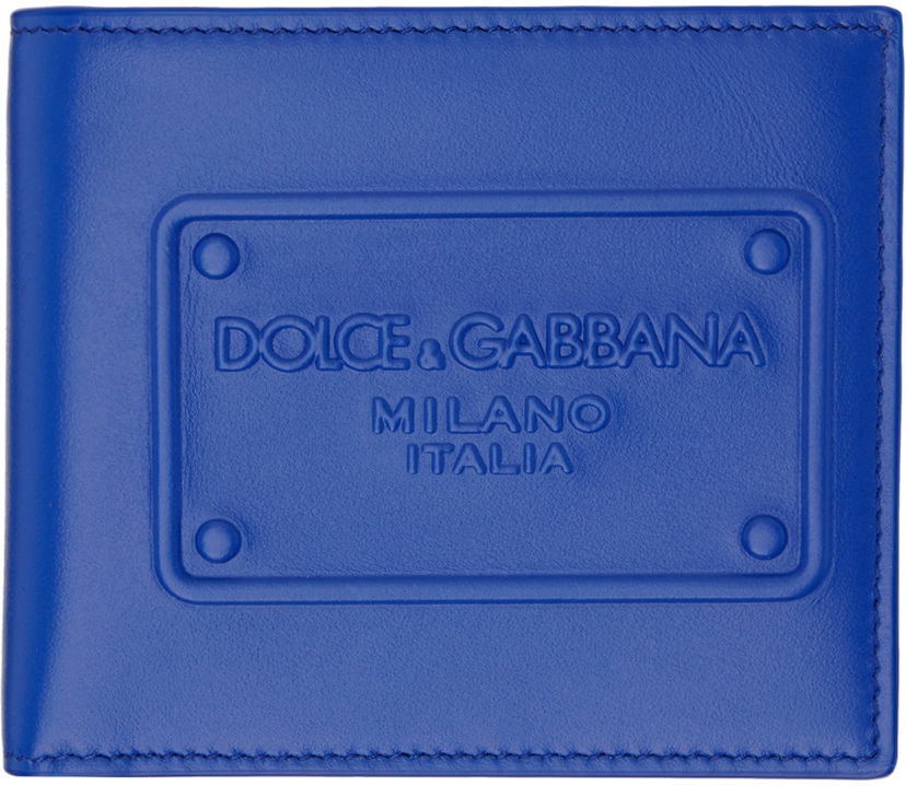 Denarnica Dolce & Gabbana Blue Raised Logo Wallet Modra | BP1321AG218