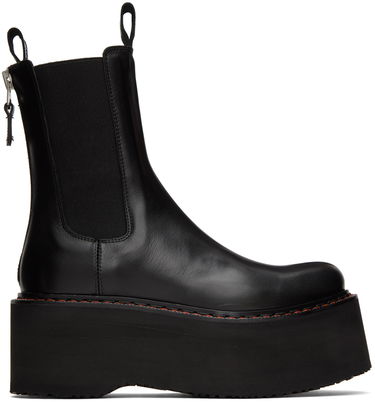 Oblačila R13 R13 Double Stack Platform Chelsea Boots Črna | R13S0245-001, 0
