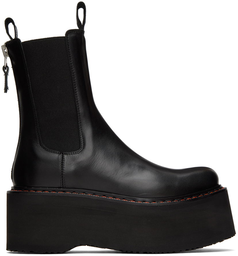 Oblačila R13 R13 Double Stack Platform Chelsea Boots Črna | R13S0245-001