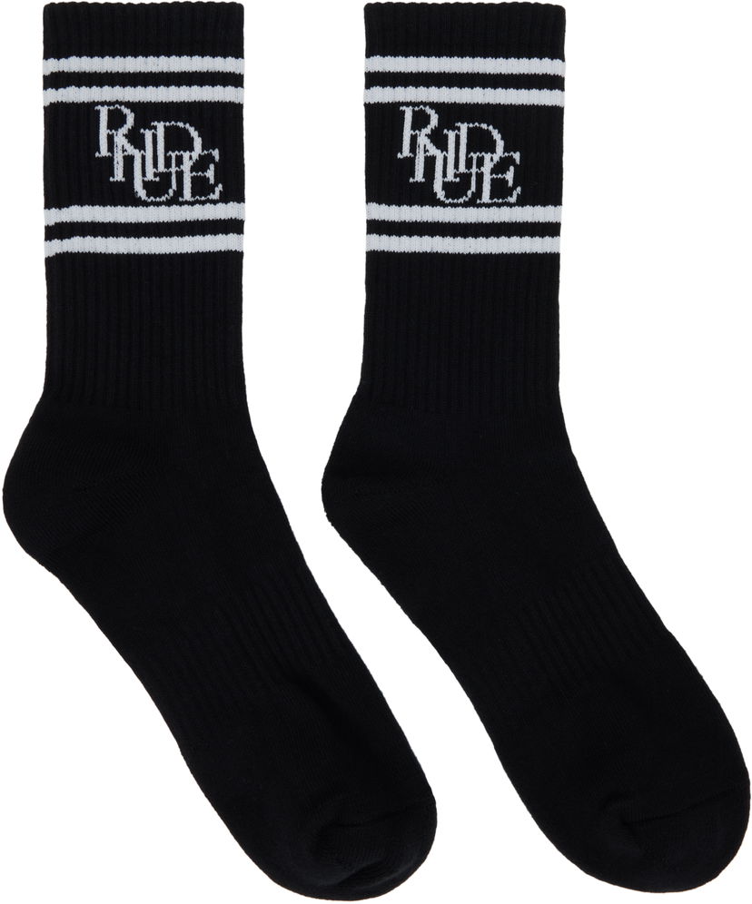 Nogavice Rhude Rhude Scrambler Socks Črna | RHSS25SO07227