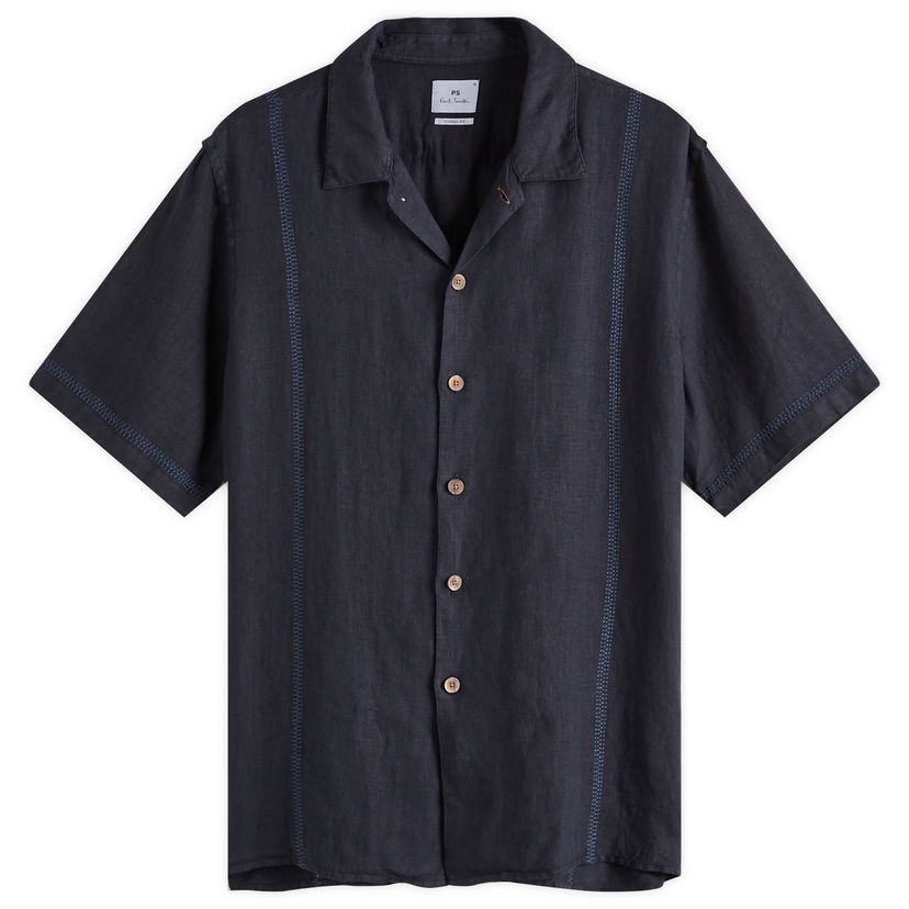Srajce Paul Smith Paul Smith Stitch Embroidered Vacation Shirt Mornarica | M2R-695UE-P22354-49