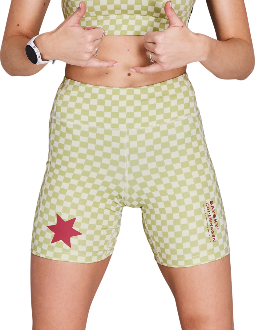Kratke hlače Saysky Saysky Checker Combat+ 7" Short Tights Zelena | nwrst30c1034