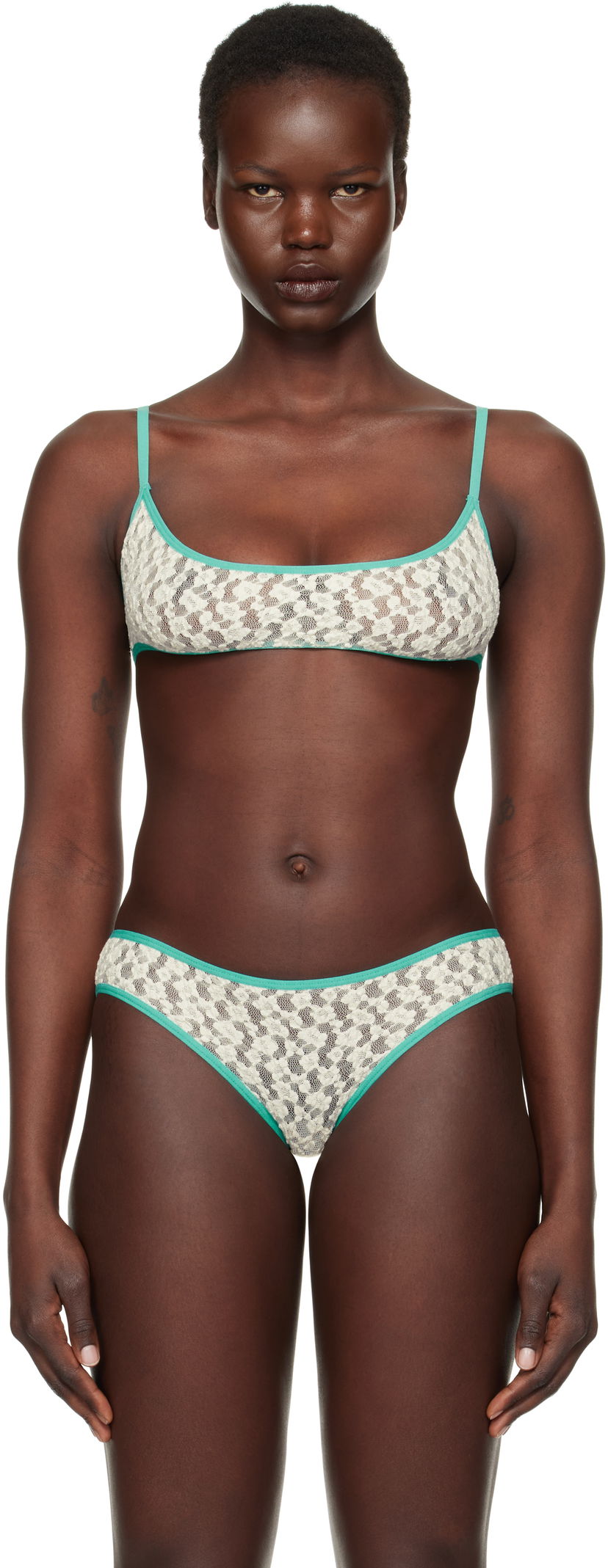 Modrček Baserange Musial Lace Bra Zelena | BRMU-LA-SP25