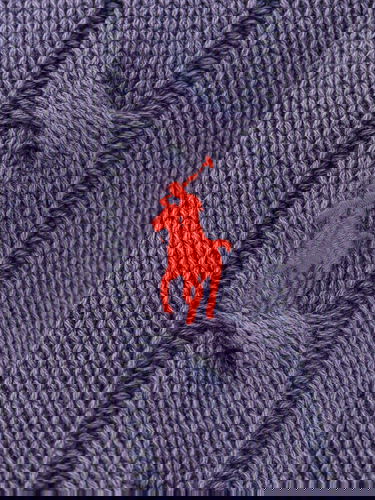 Polo majica Polo by Ralph Lauren Women's Cable-Knit Polo Shirt by Polo Ralph Lauren Lila | 211943010002, 2