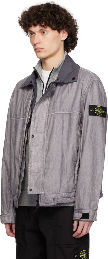 Vetrovka Stone Island Stone Island Raw Linen Plated Jacket Siva | K1S15 4100039 S0030, 3