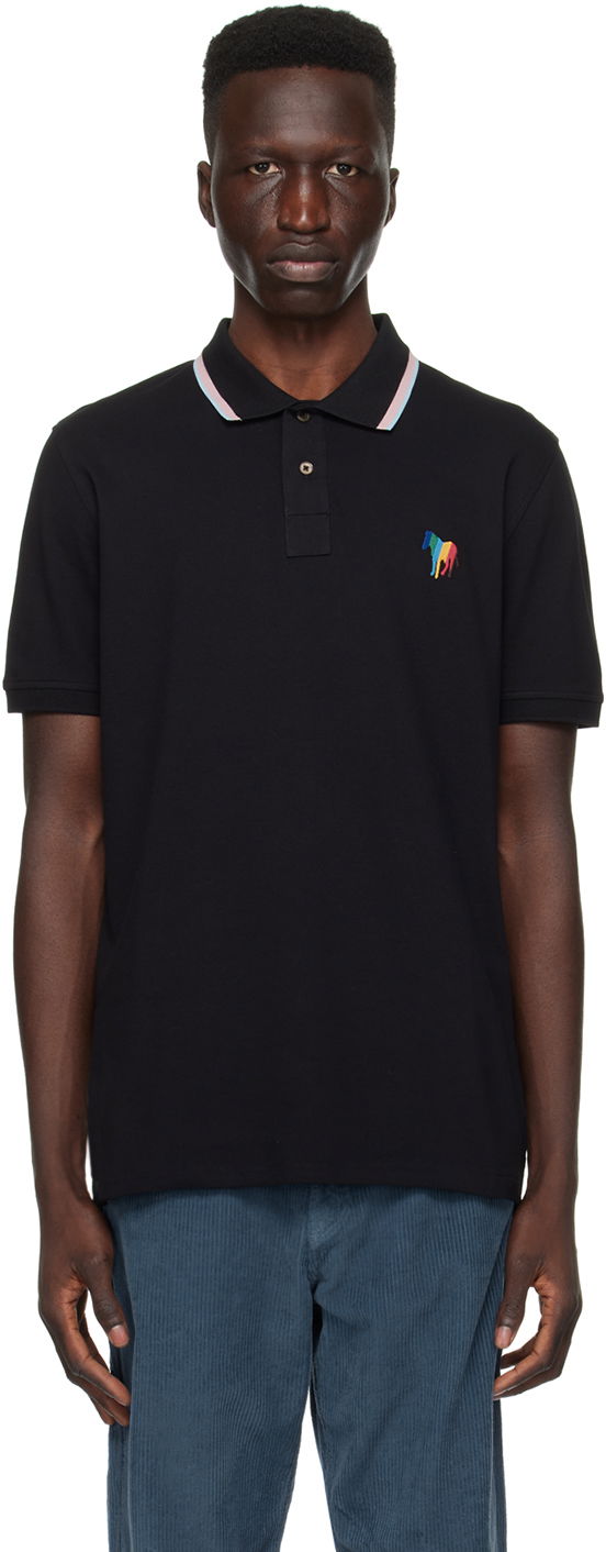 Polo majica Paul Smith PS Paul Smith Broad Stripe Zebra Polo Črna | M2R-151LE-M21511-79