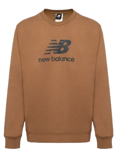 Pulover New Balance Essentials Stacked Logo Rjava | MT31538DHE