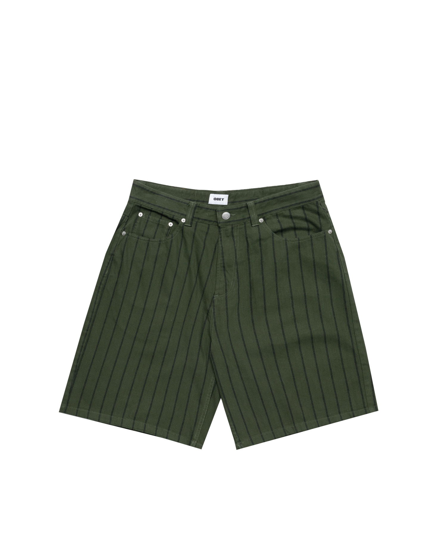 Kratke hlače OBEY Obey Stripe Baggy Denim Shorts Zelena | 172100094-DBM, 0
