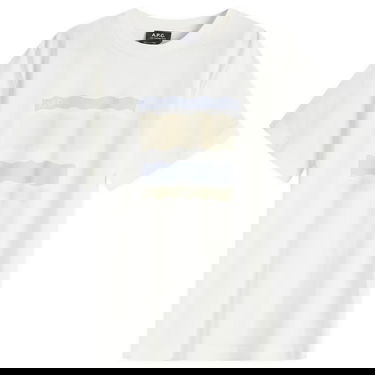 Majica A.P.C. A.P.C. Malone Wave Print T-Shirt Bela | COGCK-M26506-ALD, 1