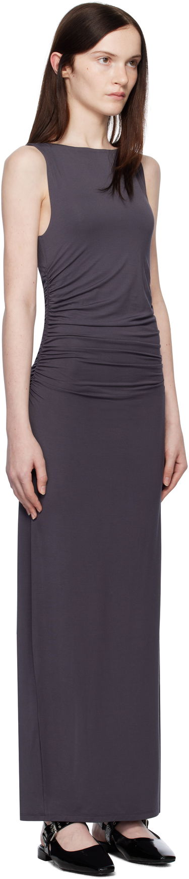 Obleke rag & bone rag & bone Luca Shirred Maxi Dress Siva | WAC24F3004RT04, 1