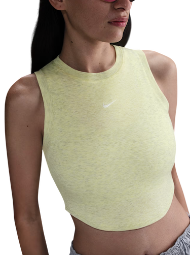 Majica brez rokavov Nike Nike Chill Knit Cropped Tank Top Rumena | fb8279-701, 0
