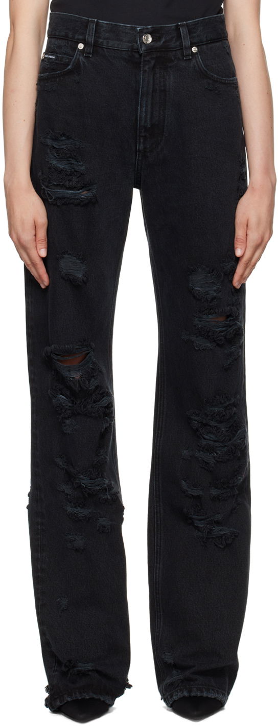 Kavbojke Dolce & Gabbana Black Flared Jeans Črna | FTCGND G8HR2, 0