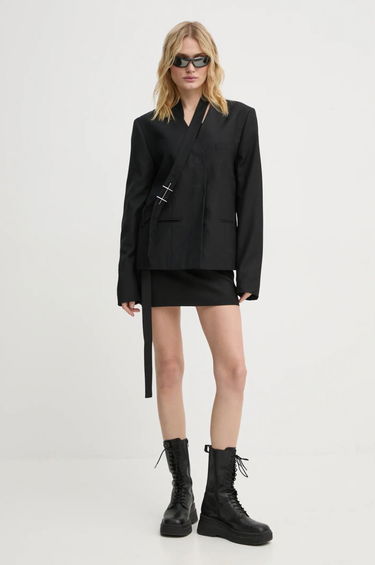 Krila HELIOT EMIL Wool Blend Mini Skirt with Belt Črna | AW24.W.12.041.BLK01, 1