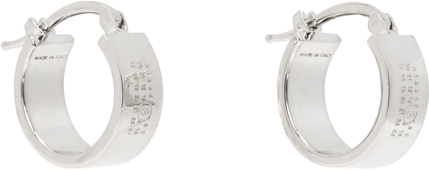 Uhani Maison Margiela MM6 Maison Margiela Silver Hoop Earrings Kovinski | SM7VG0102 SV0310, 1