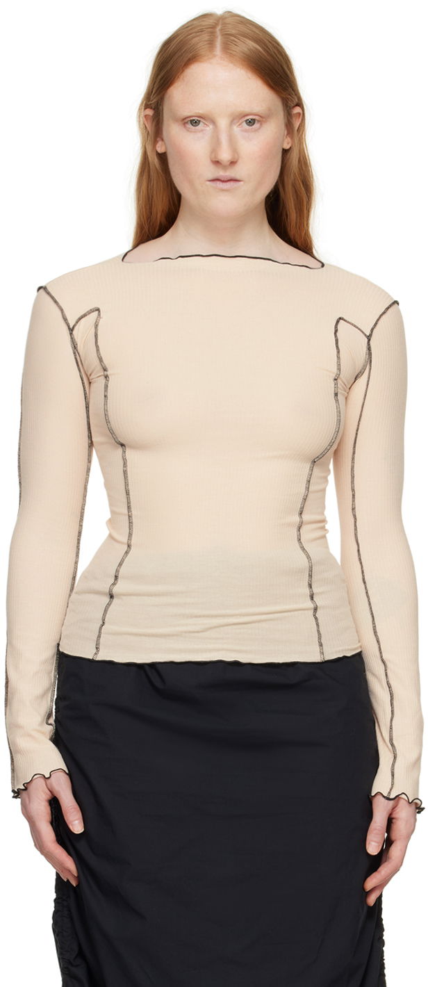 Majica Baserange Long Sleeve T-Shirt Bež | TTML-RB-SU24