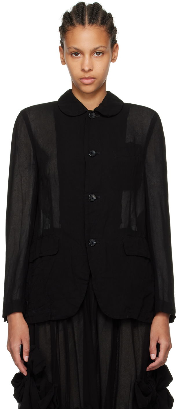 Jakna Comme des Garçons Comme des Garçons Peter Pan Collar Jacket Črna | RM-J016-051