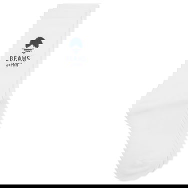 Nogavice BEAMS Logo Socks, Size Large Bela | 56430018655-2, 1