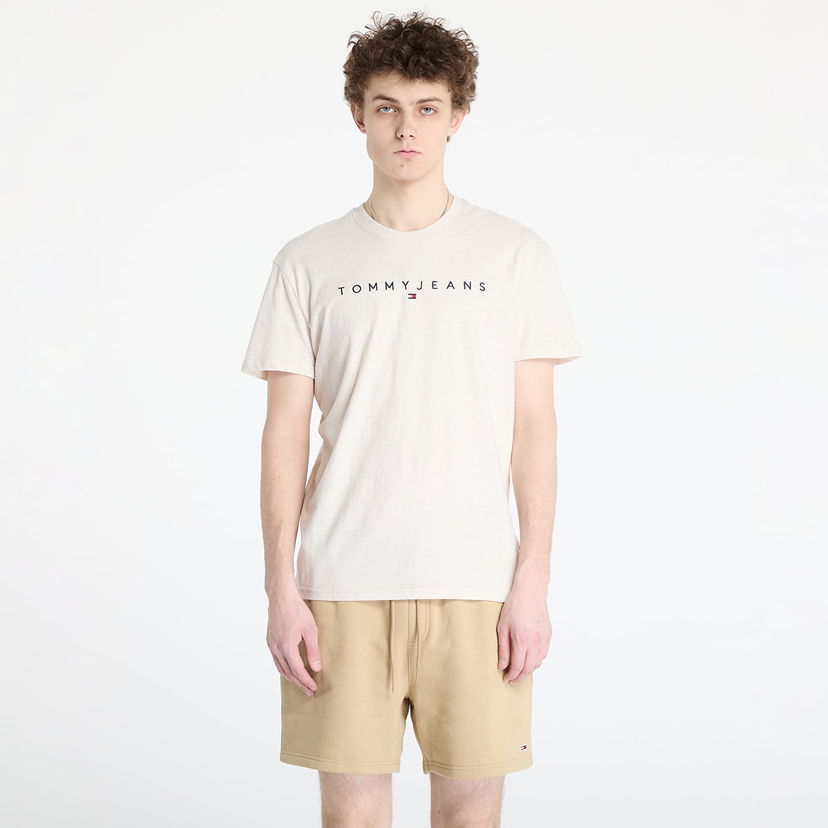Majica Tommy Hilfiger Tommy Jeans Regular Linear Logo Tee Bež | DM0DM20744 AE3