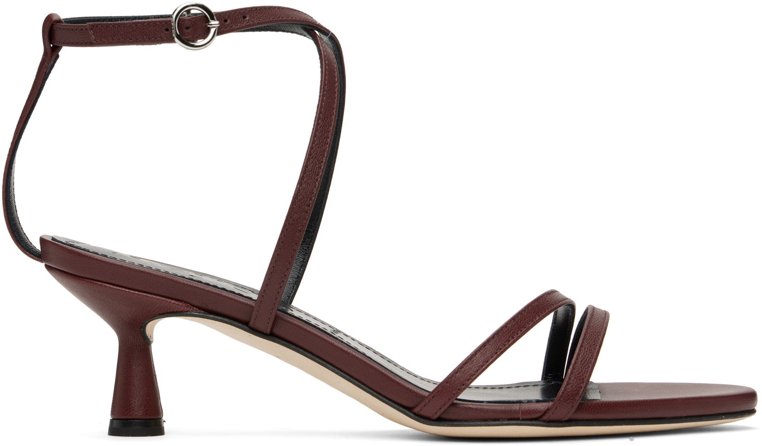 Modni dodatki Aeyde Aeyde Maeve Leather Heeled Sandals Bordo | A11-HS-PRAR55ST156-SS25-955-007, 0