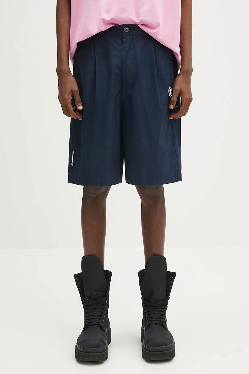 Kratke hlače AAPE by A Bathing Ape AAPE Now Woven Shorts Mornarica | AAPSPMB670XXO