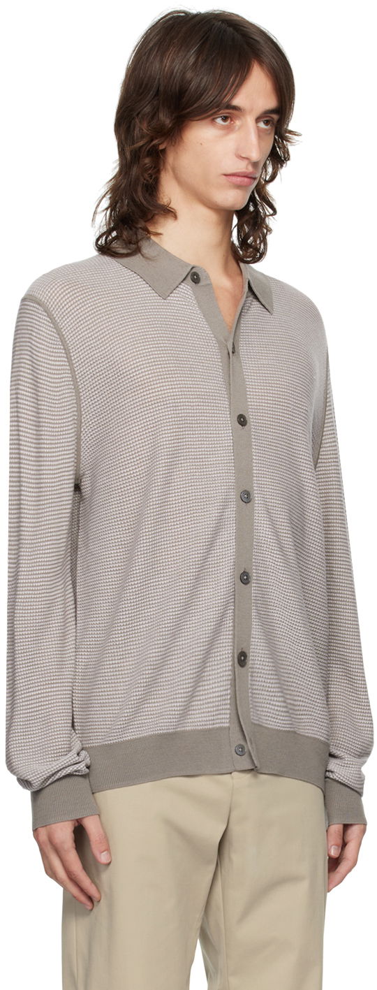 Pleteni pulover Paul Smith Paul Smith Button Through Cardigan Siva | M1R-895Y-N02418-71, 1