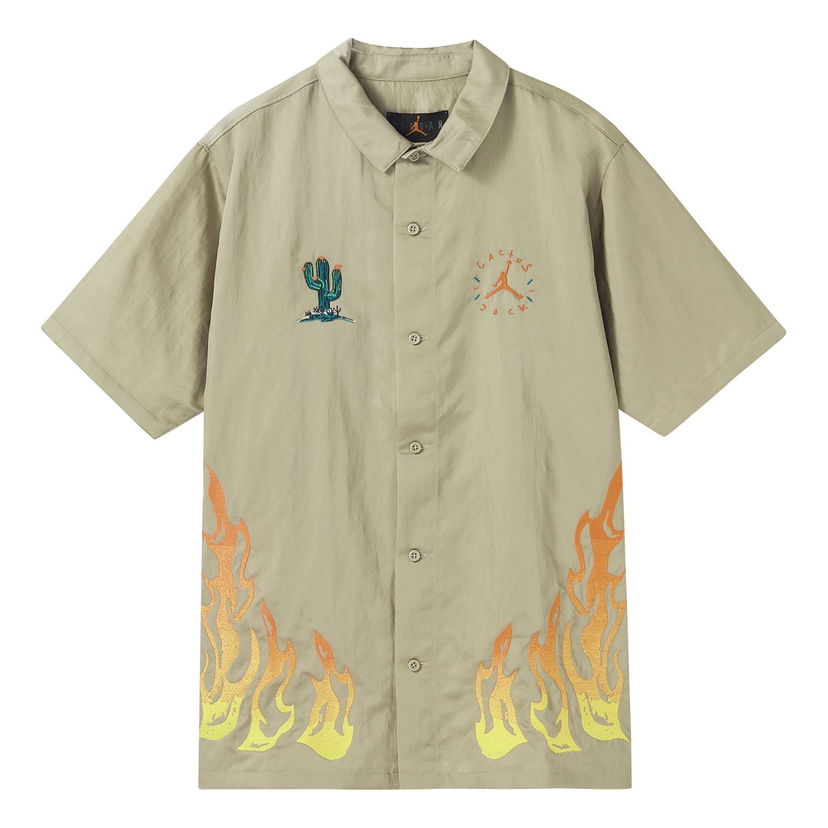 Srajce Jordan Cactus Jack Button-Down Shirt Zelena | CW3131-247