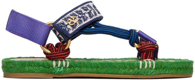 Modni dodatki Valentino Valentino Garavani Lake Powell Rope Sandals Zelena | 6W0S0LZ5PNB