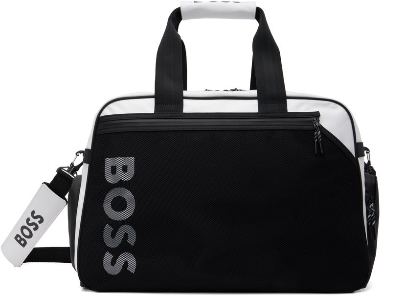 Potovalna torba BOSS BOSS Colour-Blocked Holdall Duffle Bag Bela | 50548091