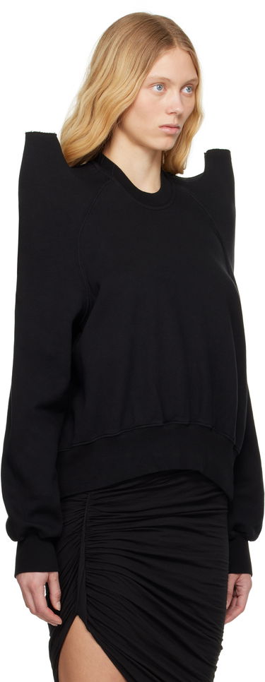 Pleteni pulover Rick Owens Rick Owens DRKSHDW Hollywood Tecsweat Sweatshirt Črna | DS01E3224 F, 1