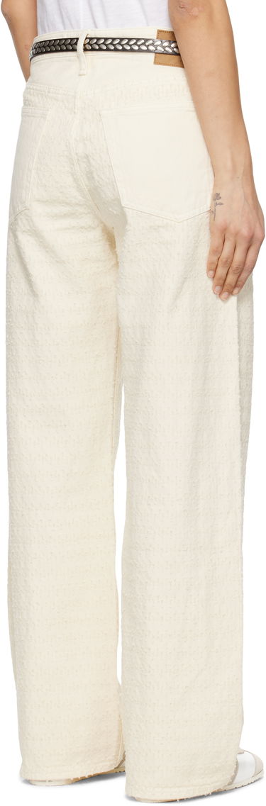 Hlače rag & bone rag & bone Logan Mid-Rise Wide Leg Jeans Bela | WDD25S2935RGET, 2