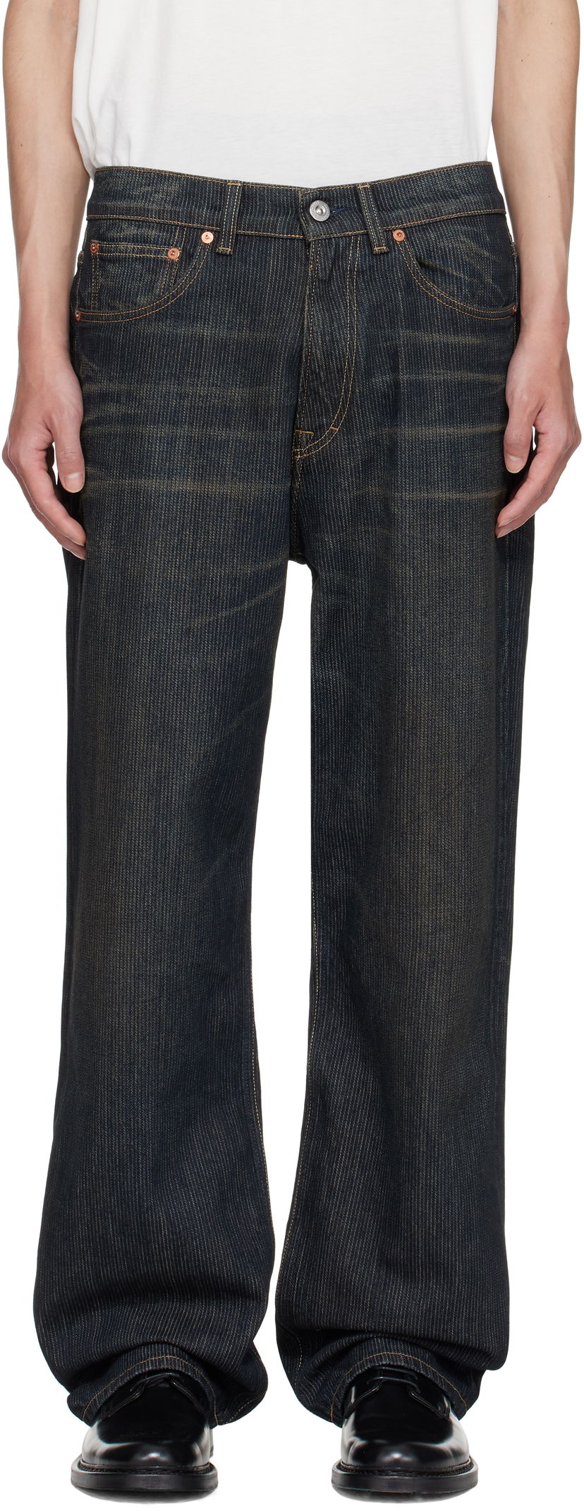 Kavbojke OUR LEGACY OUR LEGACY Third Cut Striped Jeans Modra | M4255TC