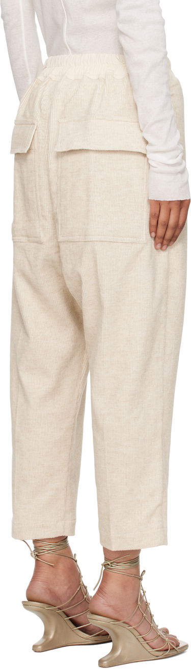 Hlače Rick Owens Rick Owens Concordians Drawstring Astaires Trousers Bež | RP02E4303 MLC, 2