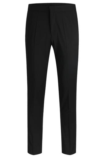 Hlače BOSS Extra Slim Fit Stretch Wool Blend Trousers Črna | 50476482
