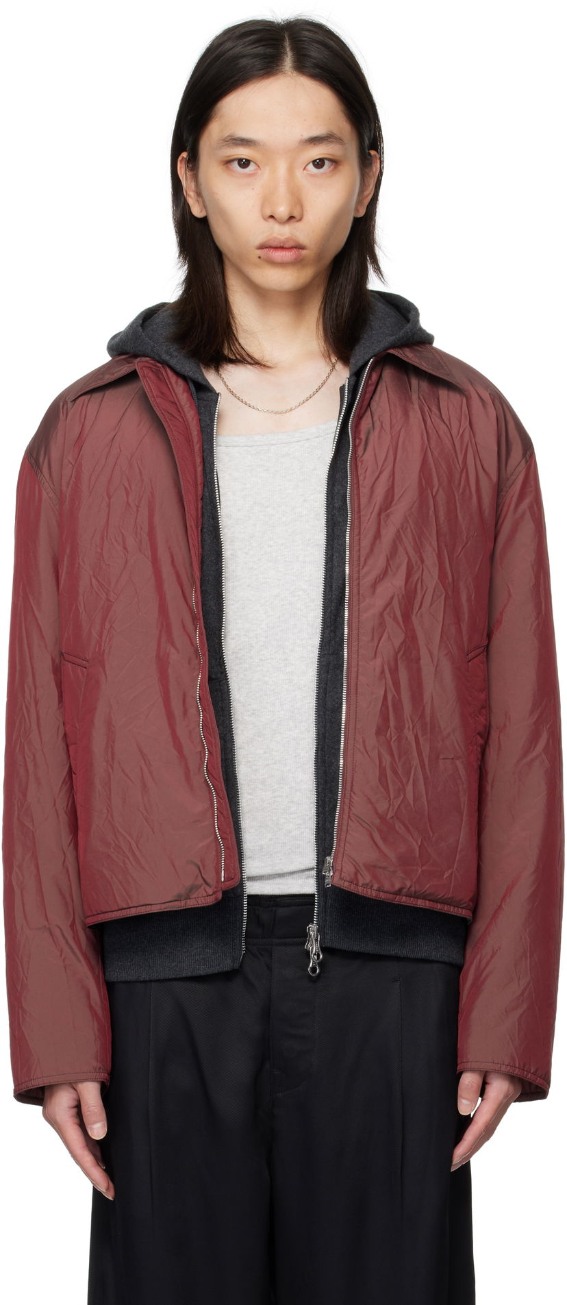Jakna OUR LEGACY Our Legacy Slight Hooded Jacket Bordo | M4251SS